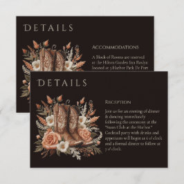 Carte D'accompagnement Pays élégant moderne Occidental- Fleurs