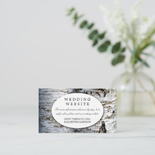 Carte D'accompagnement Pays Rustic Birch Tree Site Mariage Insérer