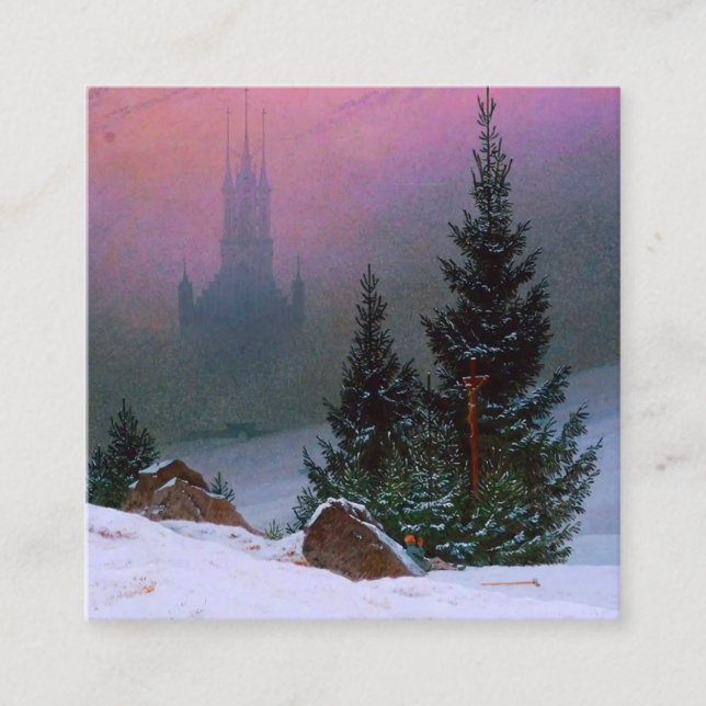 Carte D'accompagnement Paysage d'hiver Caspar David Friedrich (Devant)
