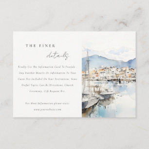 Carte D'accompagnement Paysage d'Ushuaia, Argentine Détail de mariage