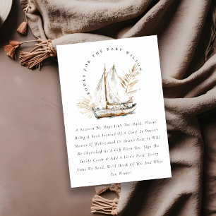 Carte D'accompagnement Paysage marin à la voile de palmier bohème Livres 