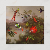 Paysage tropical avec dix colibris
