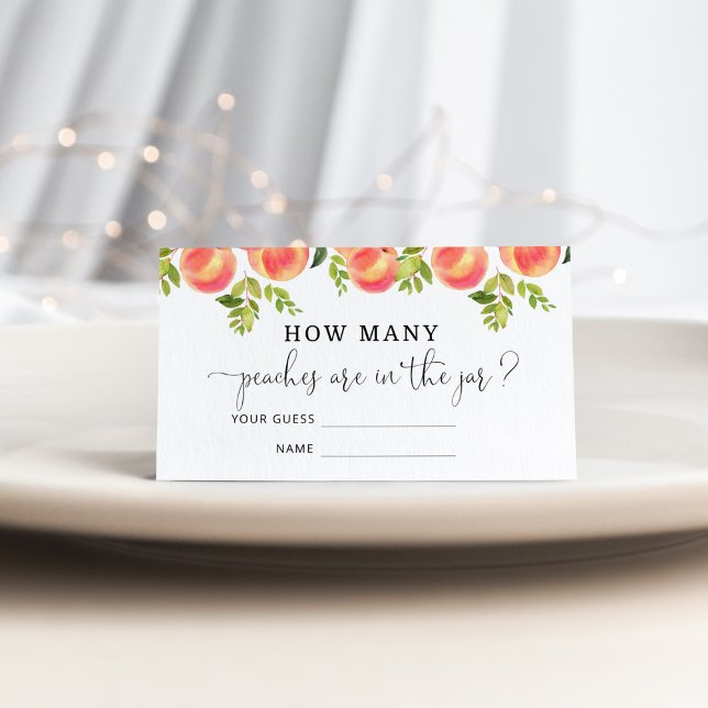 Carte D'accompagnement Peach devine combien de pêches sont dans le bocal (Créateur téléchargé)