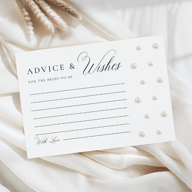 Carte D'accompagnement Pearls Advice & Wishes for the Bride to Be Card (Créateur téléchargé)