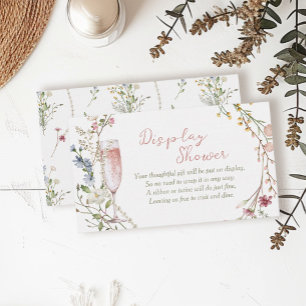 Carte D'accompagnement Pearls et Prosecco Bridal Display Douche