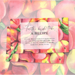 Carte D'accompagnement Pêches - Recette pour la future mariée