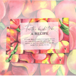 Carte D'accompagnement Pêches - Recette pour la mariée à être