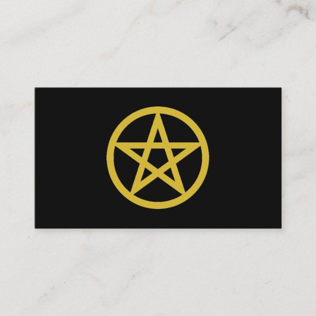 Carte D'accompagnement Pentagramme d'or, Halloween Party Ticket Invitatio (Devant)