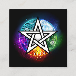 Carte D'accompagnement pentagramme du Wiccan