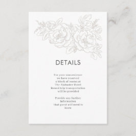 Carte D'accompagnement Peonies élégant coin fleur