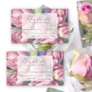 Carte D'accompagnement Peonies vintages - Idées de la nuit de date \ Jar 