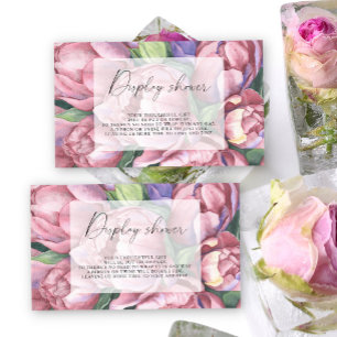 Carte D'accompagnement Peonis vintages floral - douche à écran