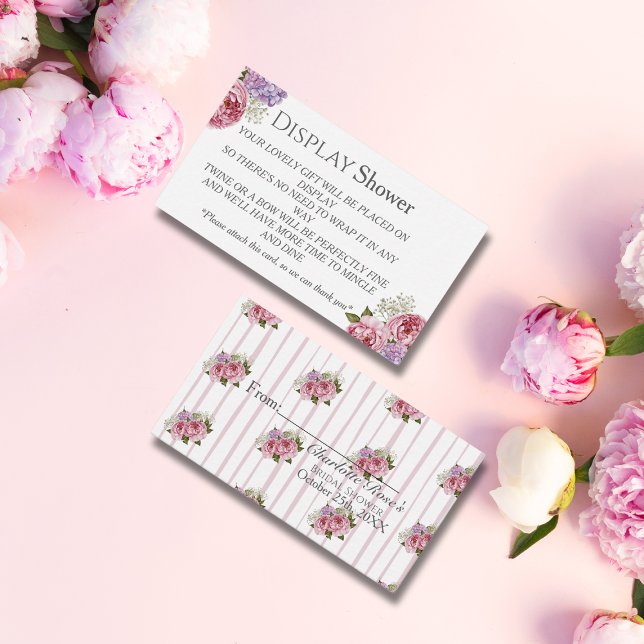 Carte D'accompagnement Peony hydrangea Bridal Display Cabine de douche (Peony hydrangea Bridal Display Shower Enclosure)