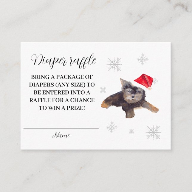 Carte D'accompagnement Père Noël Baby Winter Red Diaper Baby shower au  (Devant)