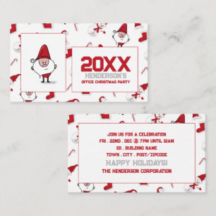 Carte D'accompagnement Père Noël et Snowman, billet de fête de Noël