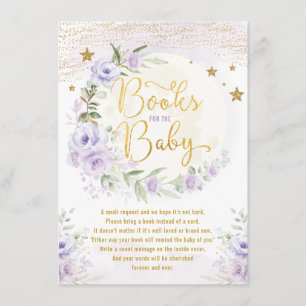 Carte D'accompagnement Périwinkle Floral Moon & Stars Livres pour Baby Gi