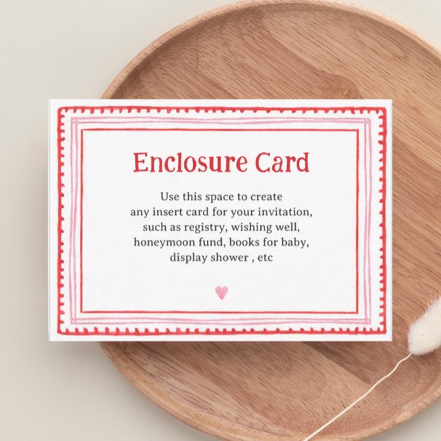 Carte D'accompagnement Personnalisé Pink and Red Heart (Créateur téléchargé)