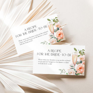 Carte D'accompagnement Pétales et Parquet Recette pour la mariée à être