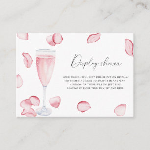 Carte D'accompagnement Pétales et Prosecco - Affichage de douche