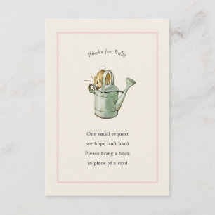 Carte D'accompagnement Peter Rabbit Pink Ivory Vintage Baby Book