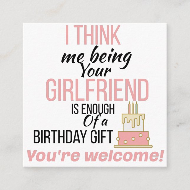 Carte D'accompagnement petit ami Anniversaire (Devant)