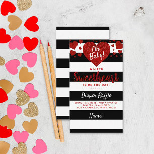 Carte D'accompagnement Petit amour Baby shower de la Saint Valentin