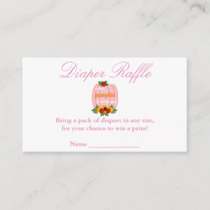 Carte D'accompagnement Petit Baby shower Citrouille Déchets Raffle