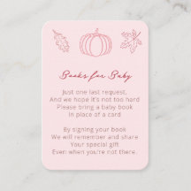Petit Baby shower Citrouille Rose Apporte Un Livre