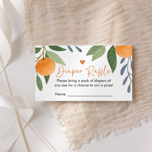 Carte D'accompagnement Petit Baby shower Cutie Déchets Raffle (A Little Cutie Baby Shower Diaper Raffle Cards)