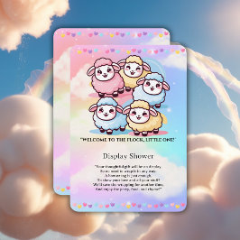 Carte D'accompagnement Petit Baby shower d'agneau Cute Kawaii