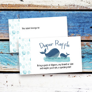 Carte D'accompagnement Petit Baby shower de baleine