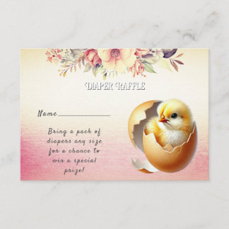 Carte D'accompagnement Petit Baby shower d'éclosion de poulet