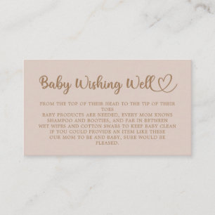 Carte D'accompagnement Petit Baby shower Éléphant, Qui Souhaite Bien,