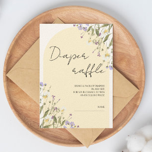 Carte D'accompagnement Petit Baby shower Fleur sauvage de carafe