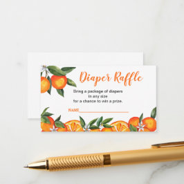 Carte D'accompagnement Petit Baby shower orange Cutie Raffin de couche