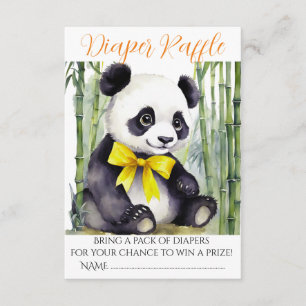 Carte D'accompagnement Petit Baby shower Panda Déchets Raffle
