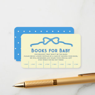 Carte D'accompagnement Petit Bébé Ruban de Beurre Baby Shower Demande de 