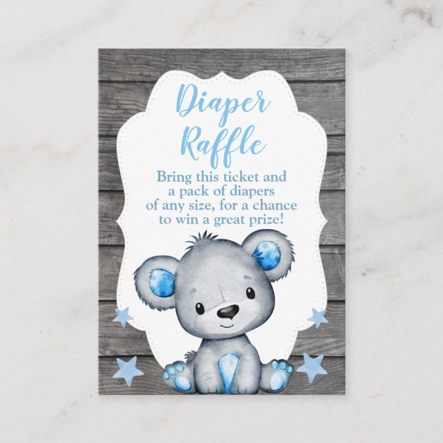 Carte D'accompagnement Petit Billet Refroidisseur Ours Bébé Teddy Douche (Devant)