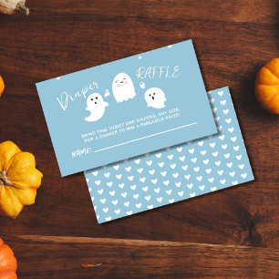 Carte D'accompagnement Petit Boo Blue Halloween Baby Diaper Raffle