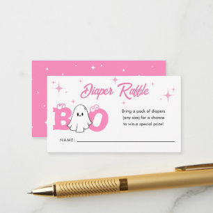 Carte D'accompagnement Petit Boo Halloween Baby shower Déchets Raffle