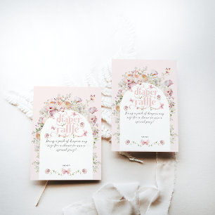 Carte D'accompagnement Petit Buterfly Blush rose Floral Baby shower fille
