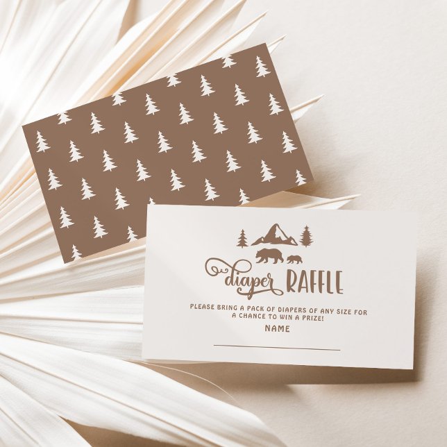 Carte D'accompagnement Petit camper Bear Diaper billet de tombola (Créateur téléchargé)