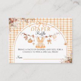 Carte D'accompagnement Petit Citrouille Floral Bow Baby shower d'automne