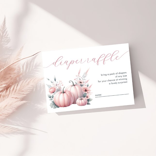 Carte D'accompagnement Petit Citrouille rose Raffle (Créateur téléchargé)