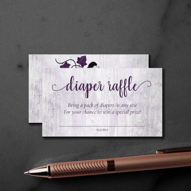 Carte D'accompagnement Petit Citrouille | Violet Plum Purple Diaper Raffi (Créateur téléchargé)