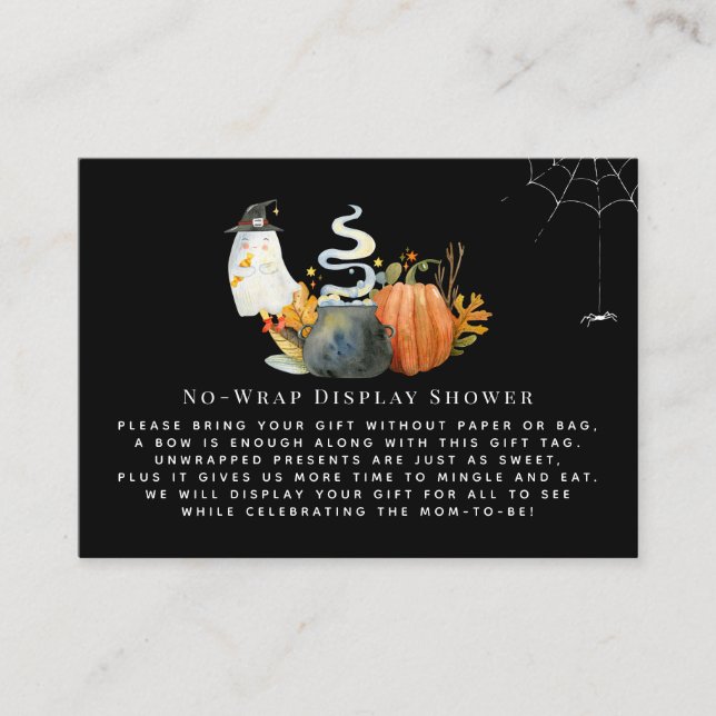 Carte D'accompagnement Petit fantôme | Pas d'insertion de douche d'affich (Devant)