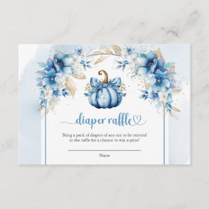 Carte D'accompagnement Petit garçon un petit citrouille bleu tombole