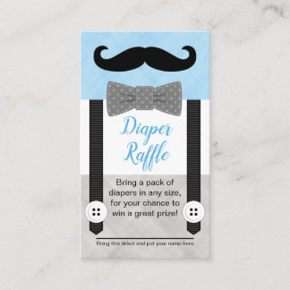 Carte D'accompagnement Petit homme baby shower couche billet de tombola b