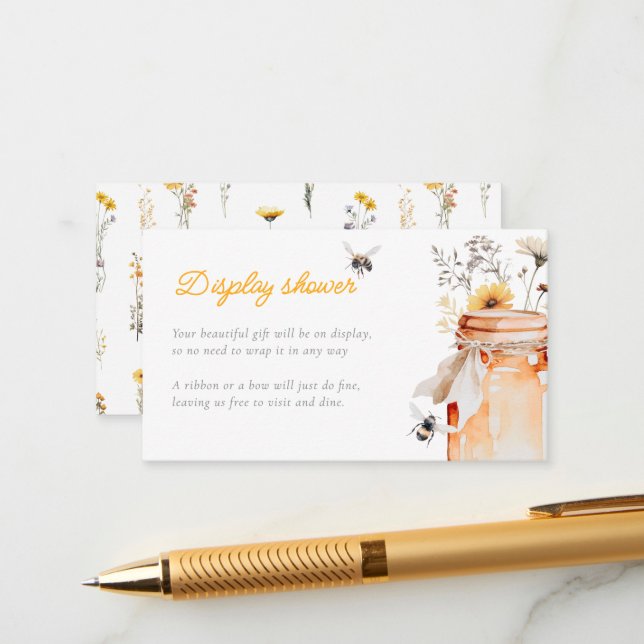 Carte D'accompagnement Petit Miel Sur Le Chemin Afficher Douche (Devant/Arrière en situation)