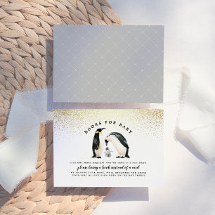 Carte D'accompagnement Petit pingouin Livres Baby showers Pour Bébé